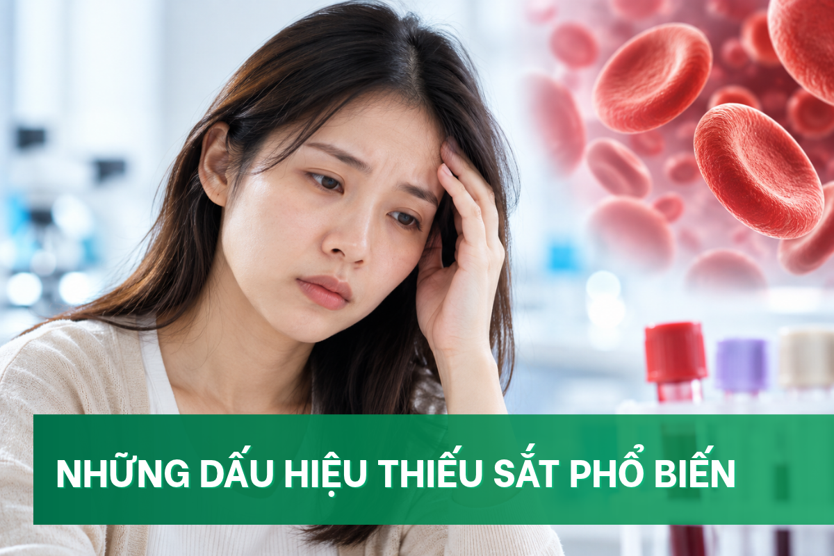 Những dấu hiệu thiếu sắt phổ biến