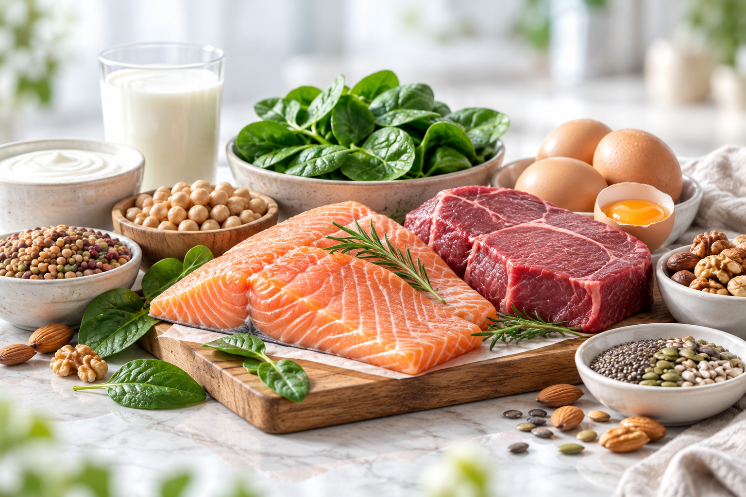 Thiếu sắt, kẽm, vitamin và protein có thể liên quan đến tình trạng rụng tóc