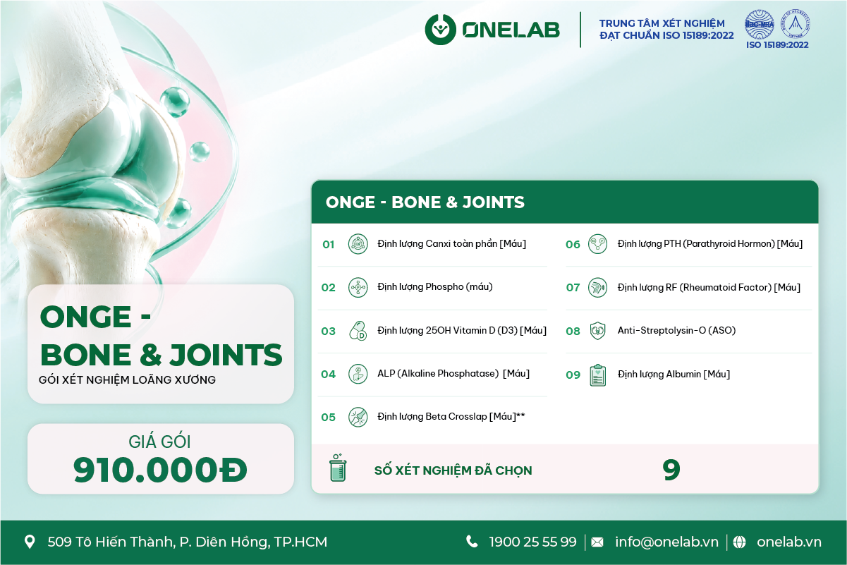 Gói Xét nghiệm loãng xương - OnGE Bone & Joints